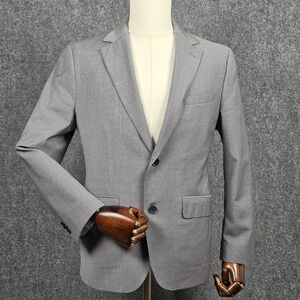 Bonobos Blazer Men 38S Grey Slim Fit Marzotto Wool Blend Two Button Jacket READ
